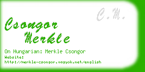 csongor merkle business card